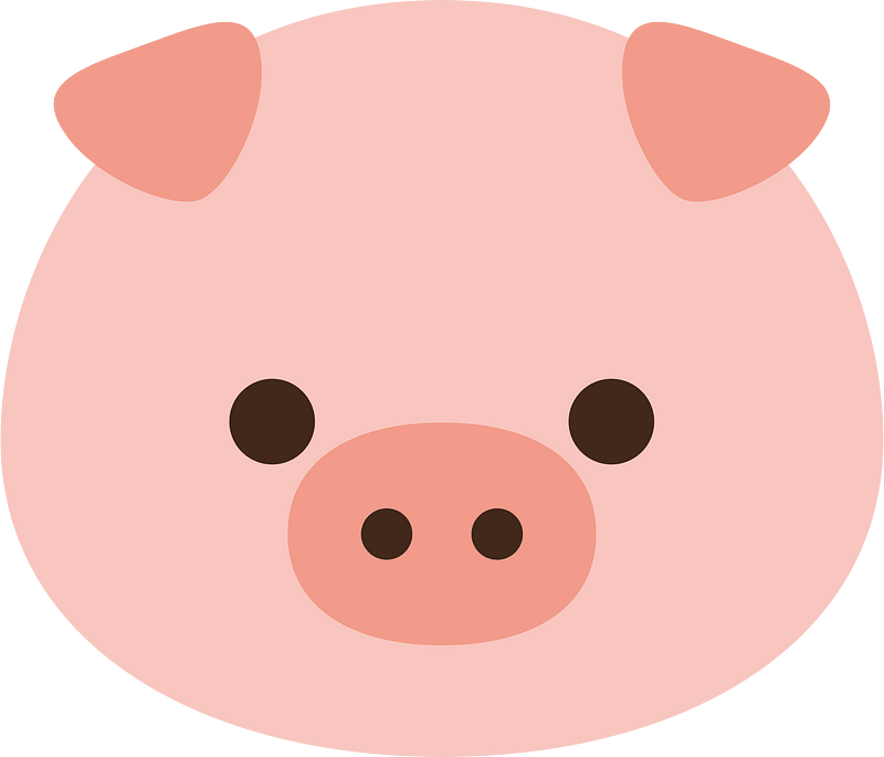 Animal face pig
