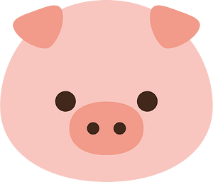 Animal face pig