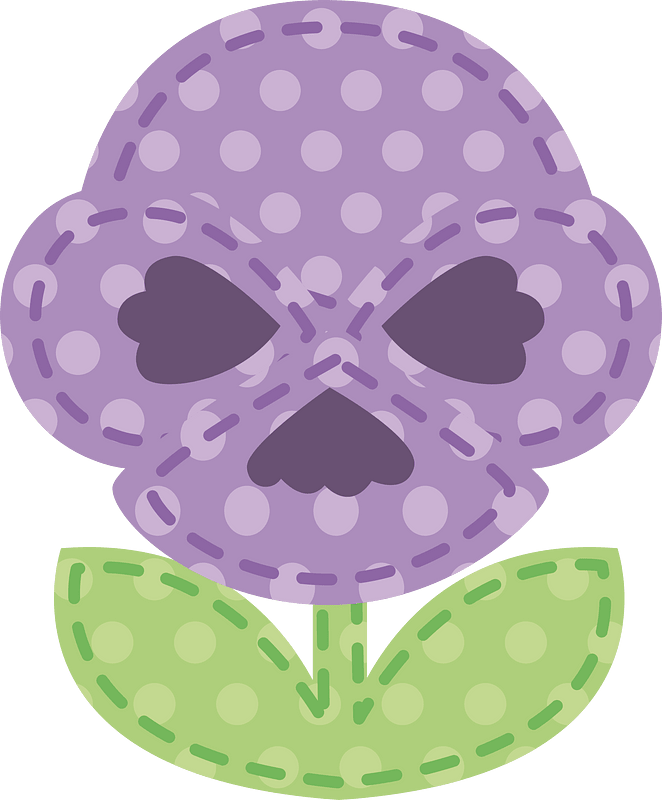 Applique pansy