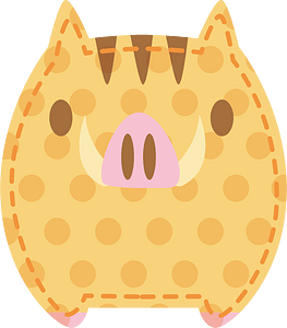 Applique wild boar