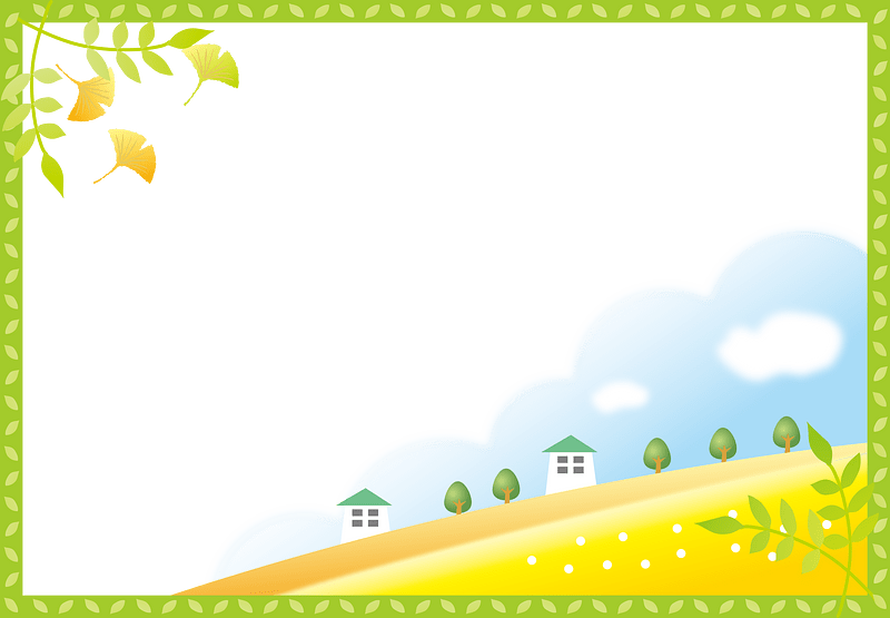 Autumn hill frame