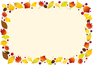 Autumn leaves frame