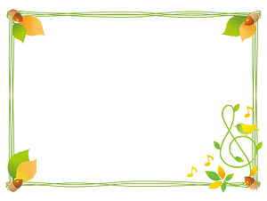 Autumn music frame