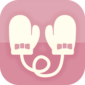 Baby mitten icon