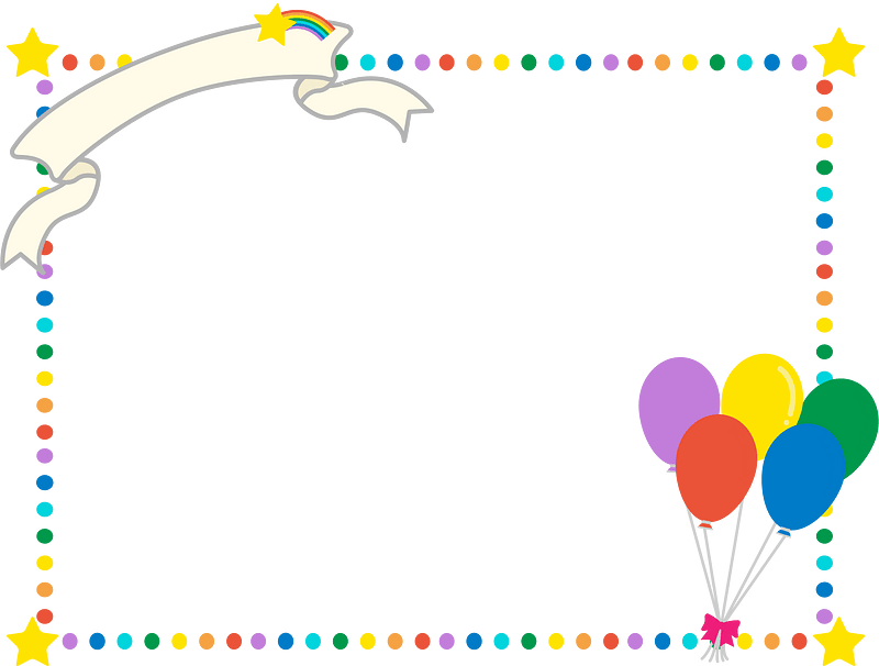 Balloon dots frame