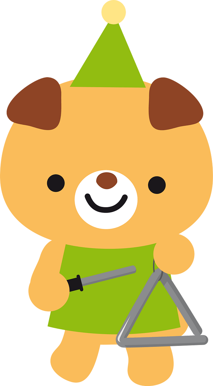 Bear with triangle