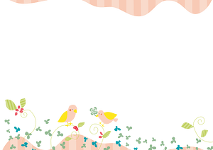 Bird clover frame