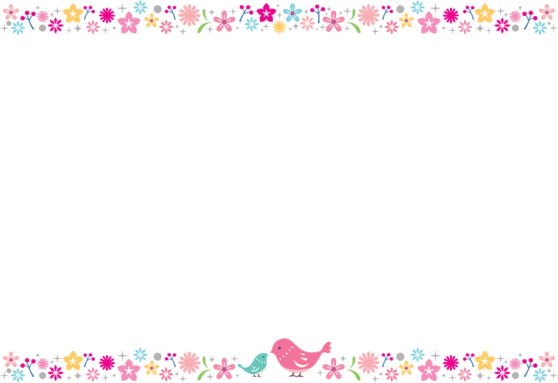 Bird floral frame