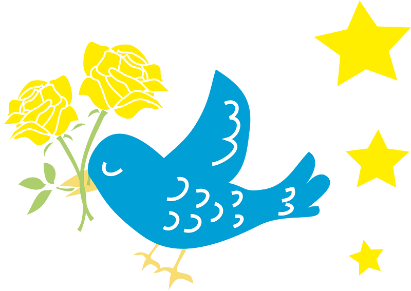 Bird wirh roses