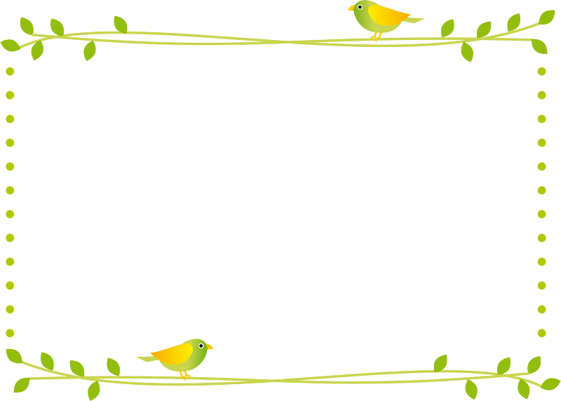 Birds plants frame