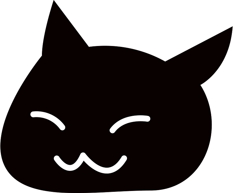 Black cat face