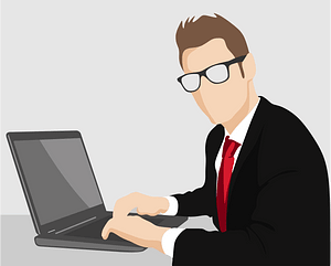 Businessman laptop