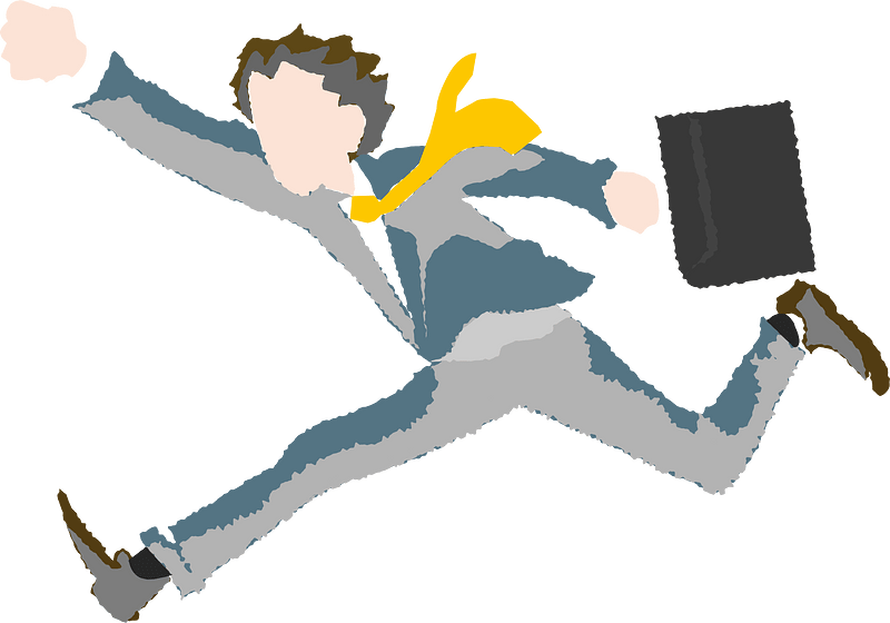 Businessman running