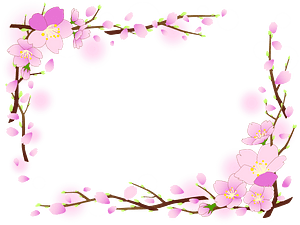 Cherry blossoms frame