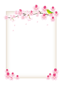 Cherry blossoms frame