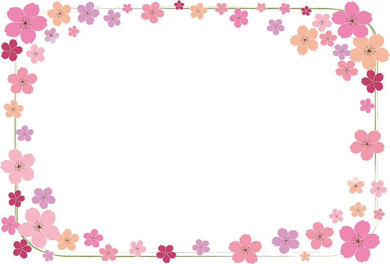 Cherry blossoms frame