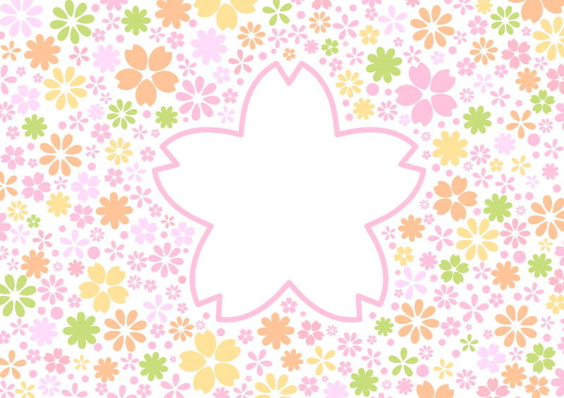 Cherry blossoms frame