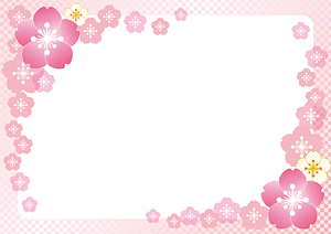 Cherry blossoms frame
