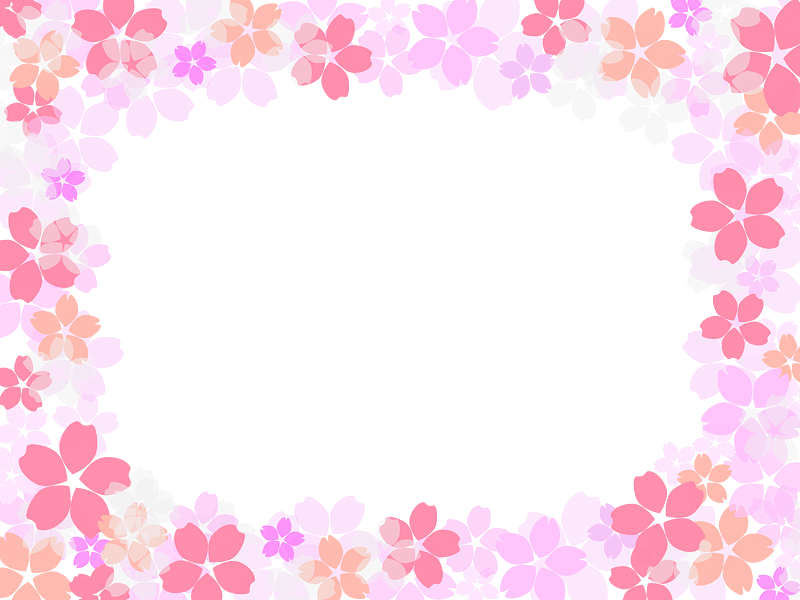 Cherry blossoms frame
