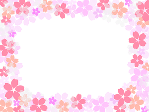 Cherry blossoms frame