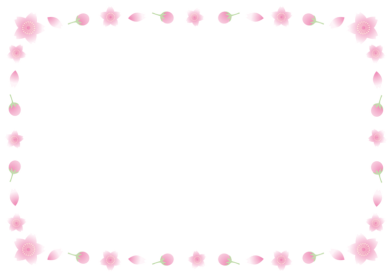 Cherry blossoms frame