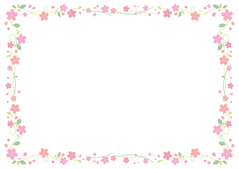 Cherry blossoms frame