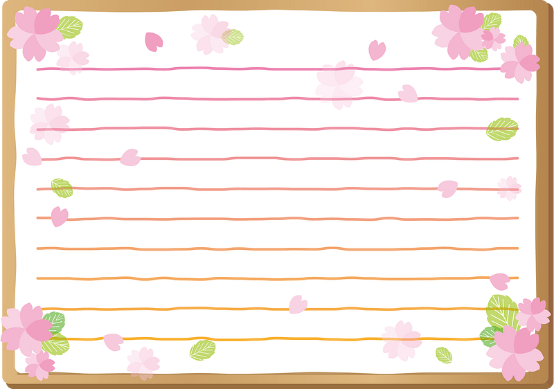 Cherry blossoms letter paper