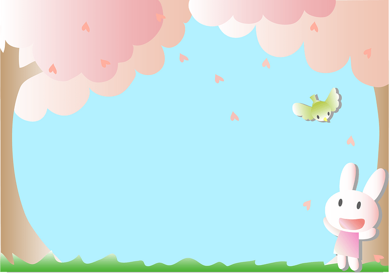 Cherry blossoms rabbit