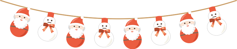 Christmas flag garland
