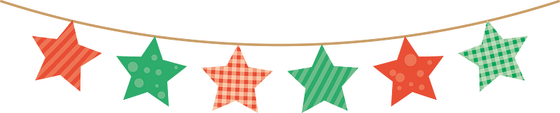 Christmas flag garland