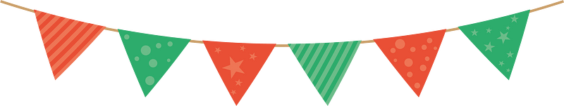 Christmas flag garland