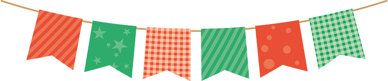 Christmas flag garland
