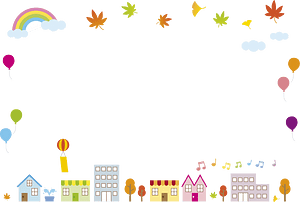 City autumn frame
