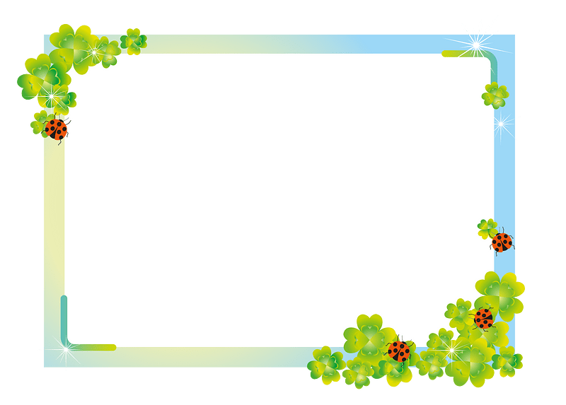 Clover ladybug frame