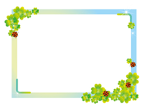 Clover ladybug frame