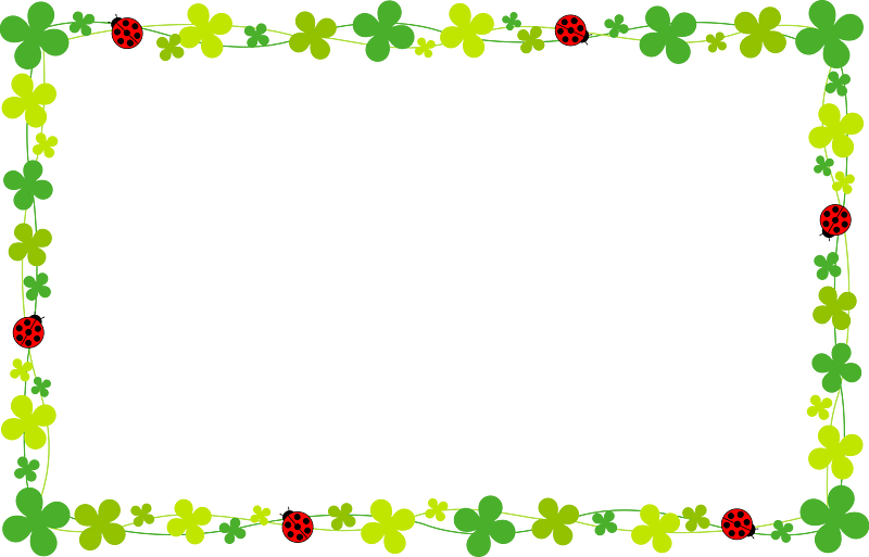 Clover ladybug frame