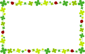 Clover ladybug frame