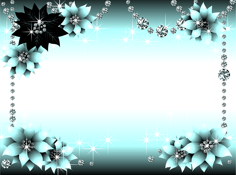 Diamond flower frame