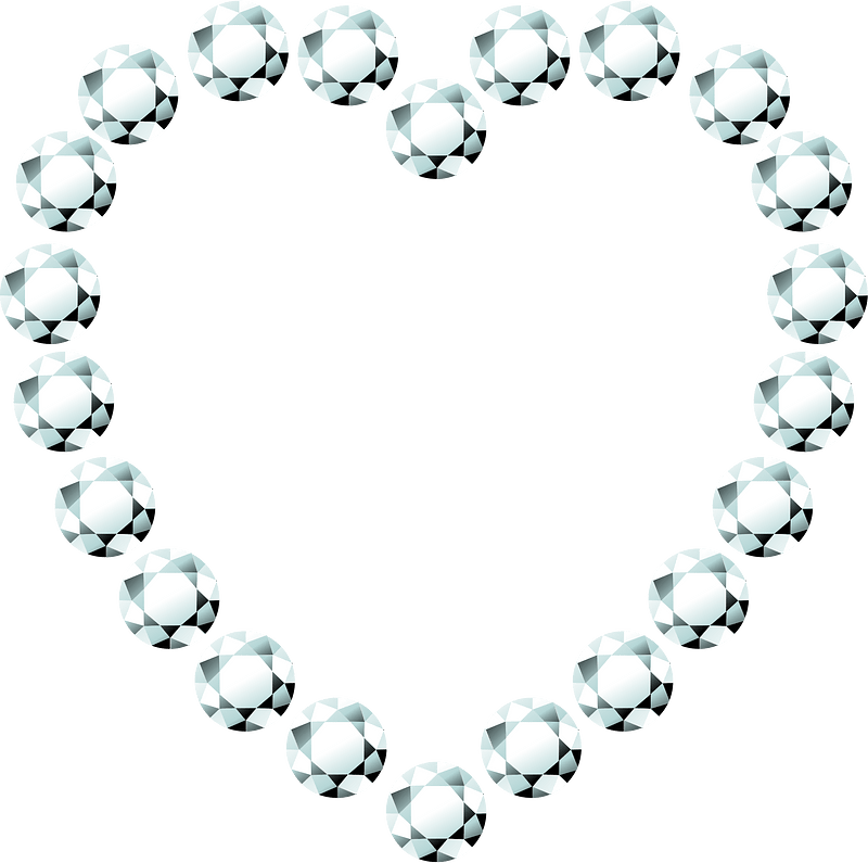 Diamond heart frame