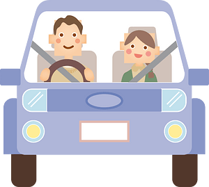 Drive car family couple