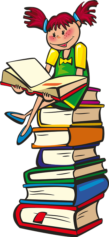 Girl sitting and reading
