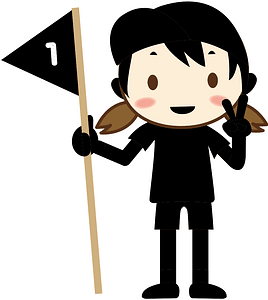 Flag number girl