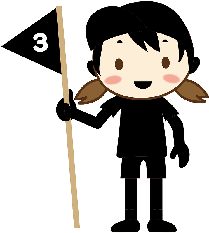 Flag number girl