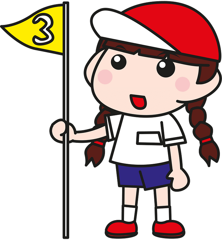 Flag number girl