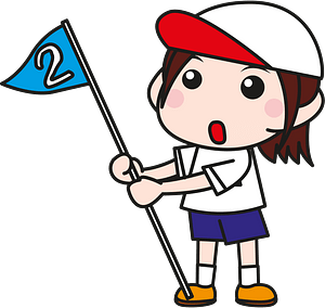 Flag number girl