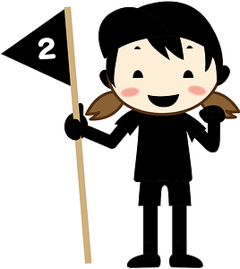 Flag number girl
