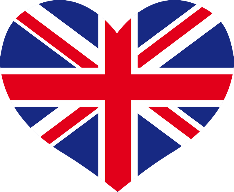 Heart-shaped United Kingdom Flag