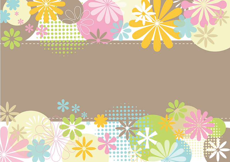 Floral dots frame