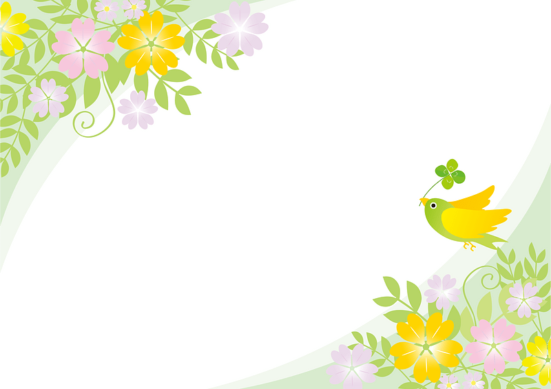 Flower bird frame