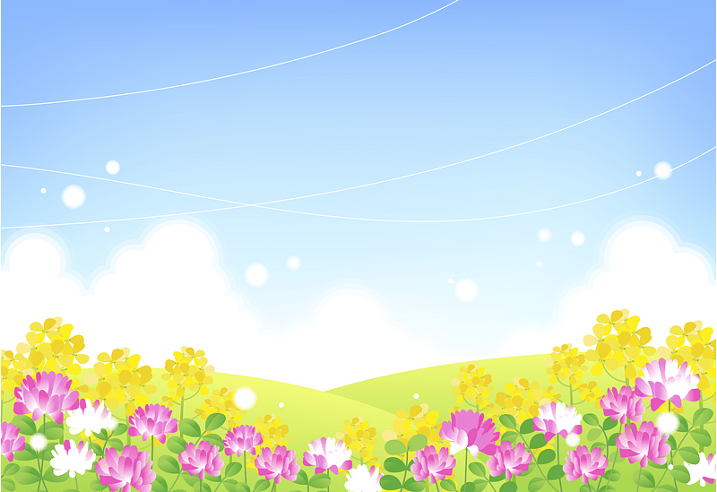 Flower hill landscape